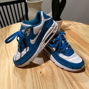 VINTAGE NIKE AIR MAX 90 WOMENS - NIKEiD Blue/White W8.5